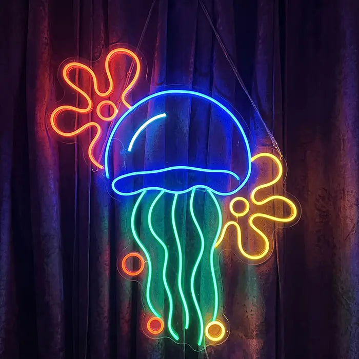 Qualle mit Blumenwolken XL 50cm (12V)
