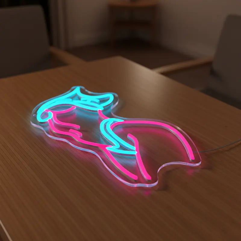 Dreambody Neon LED Schild auf 6mm Acrylplatte – Beauty Studio Wanddeko