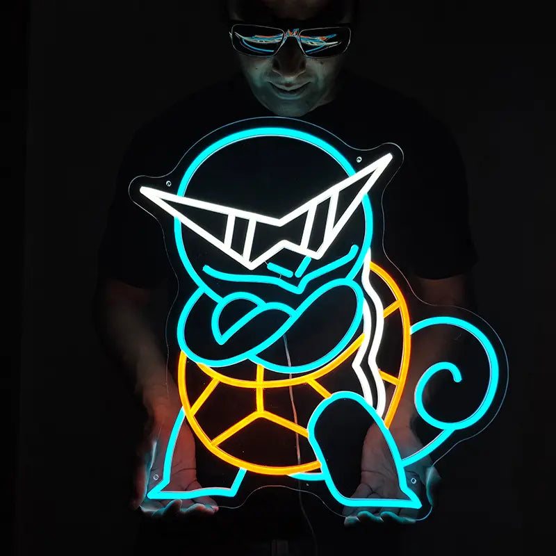 Shiggy LED Leuchtschild Sonnenbrille beleuchtet – cooles Pokémon Kunstwerk