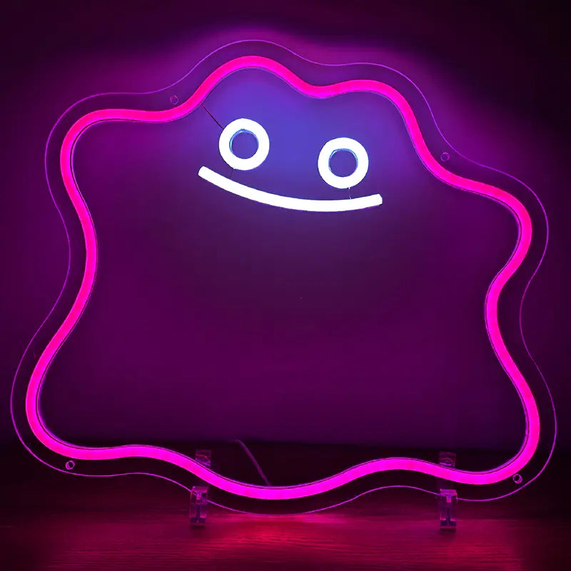 Ditto Pink Neonschild dimmbar 9 Stufen USB – Setup-Inspiration für Anime-Fans