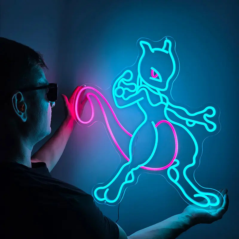 Mewtu LED Schild 6mm Acrylplatte – Gaming Room Beleuchtung fürs Mancave