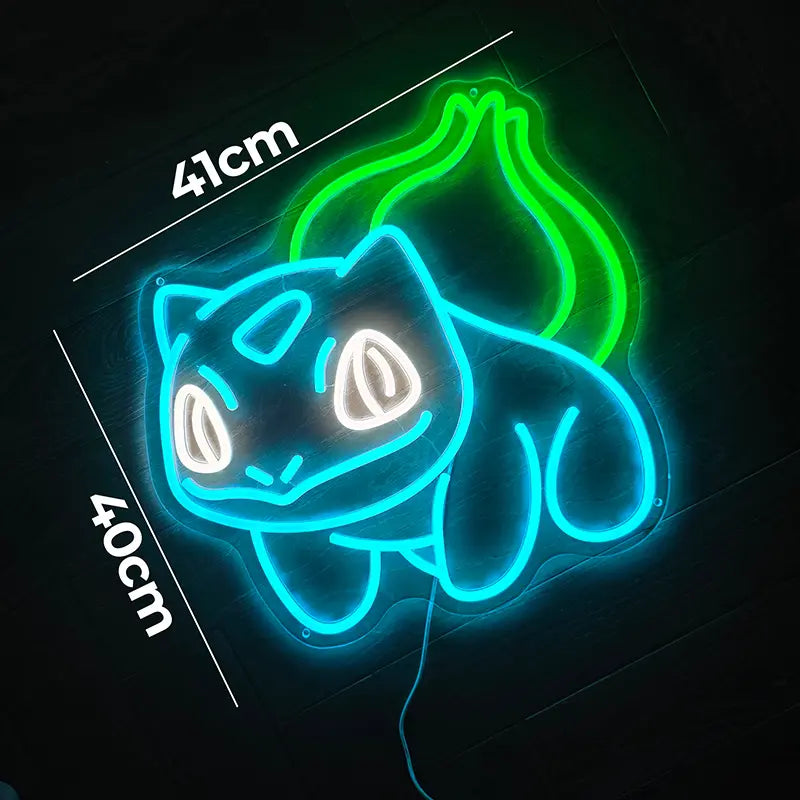 Bisasam Pokémon Neon Sign – LED Fan-Artikel für Sammler