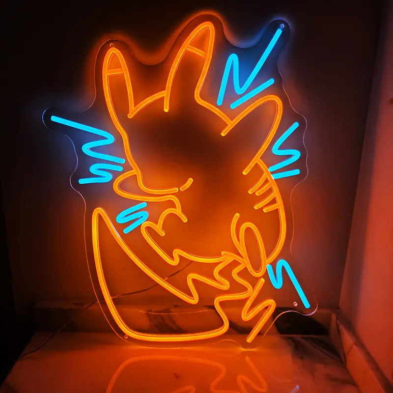 Pikachu Neon Glow Attack – Pokémon Wanddeko fürs Mancave