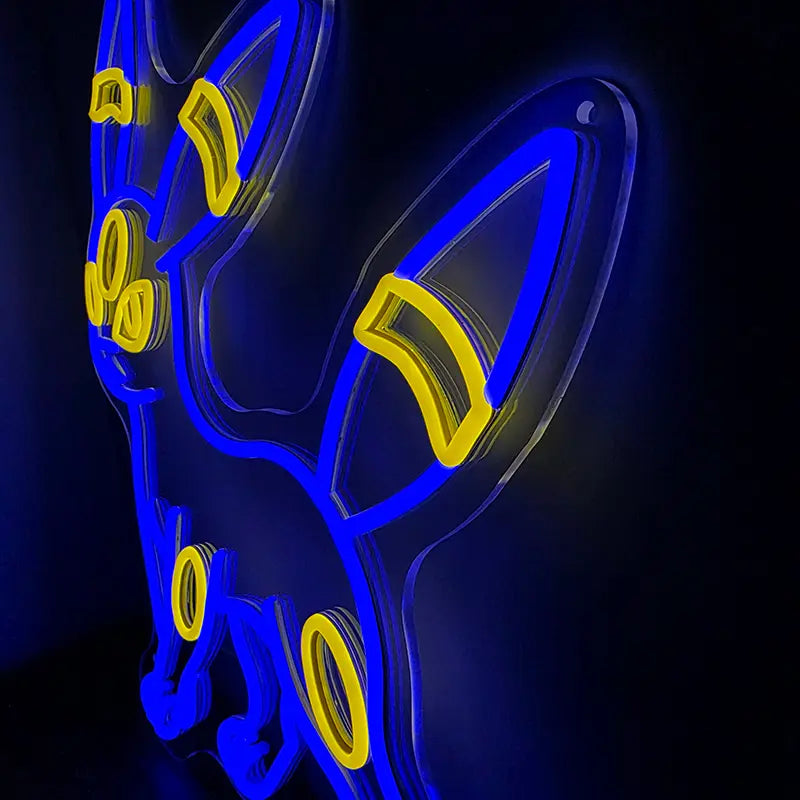 Nachtara Pokémon Neon Licht – Dunkel-Pokémon Wanddeko fürs Mancave